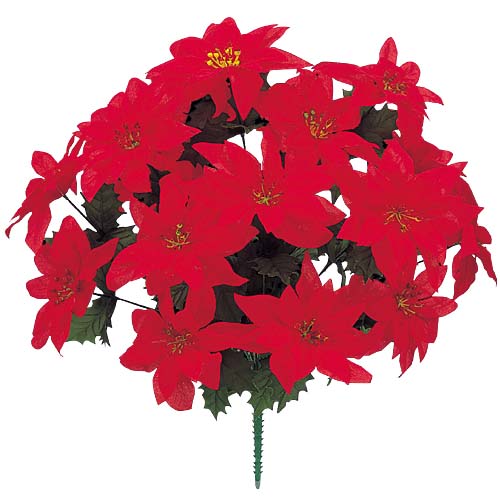 60cm ポインセチアブッシュ(18/108) [ONSFLBU6226] |造花 フェイク 人工観葉植物 クリスマス 装飾 デコレーション ガーランド オーナメント 飾り イベント パーティー フラワーアレンジメント 店舗装飾 ポインセチア ブッシュ レッド 花束 室内装飾 飾り付け Christmas