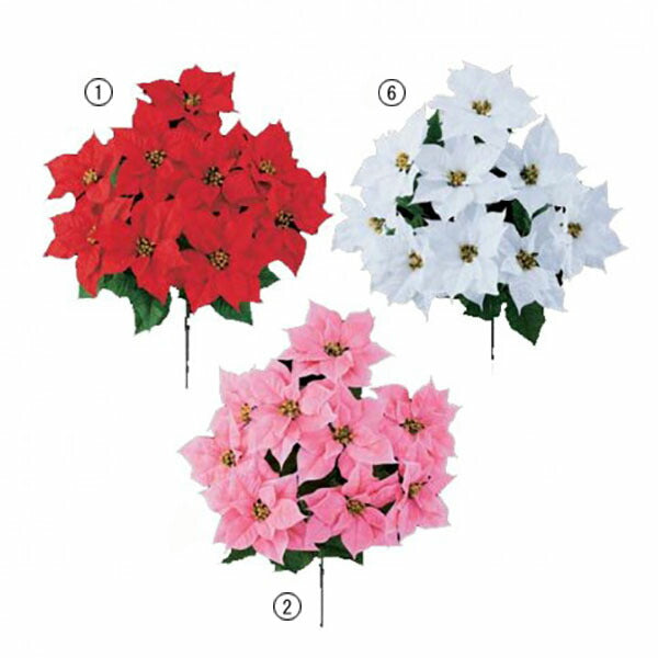 60cm ファンシーポインセチアブッシュ(9) [ONSFLBU6736] |造花 フェイク 人工観葉植物 クリスマス 装飾 デコレーション ガーランド オーナメント 飾り イベント パーティー フラワーアレンジメント 花束 店舗装飾 ポインセチア ブッシュ 室内装飾 飾り付け Christmas