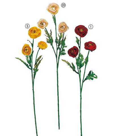 60cm ラナンキュラス(3) [ONSFLSP1104] |人工観葉植物 アートフラワー 造花 フラワー フェイクグリーン 装飾 飾付 小物 デコレーション 飾り イベント パーティー フラワーアレンジメント インテリア 店舗装飾 レッド イエロー ピーチ ディスプレイ 室内装飾 飾り付け