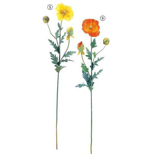 130cm ビッグポピー [ONSFLSP1752] |人工観葉植物 アーティフィシャルフラワー 造花 フェイクグリーン 装飾 飾付 デコレーション 飾り イベント パーティー フラワーアレンジメント インテリア 店舗装飾 ビッグ ポピー イエロー オレンジ ディスプレイ 室内装飾 飾り付け