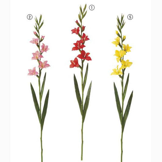 90cm グラジオラス(7) [ONSFLSP3855] |造花 人工観葉植物 アーティシャルフラワー フェイクグリーン 装飾 飾付 デコレーション 飾り イベント フラワーアレンジメント 店舗装飾 花材 ディスプレイ 室内装飾 飾り付け レッド ピンク イエロー