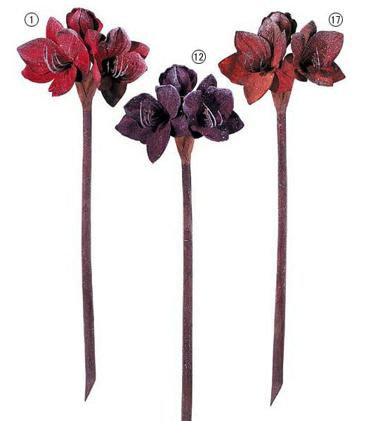 65cm アイスシャインアマリリス[ONSFLSP6060] |造花 フェイク フラワー 人工観葉植物 クリスマス 装飾 デコレーション ガーランド オーナメント 飾り イベント パーティー フラワーアレンジメント 店舗装飾 アマリリス レッド パープル ブラウン 室内装飾 飾り付け Christmas