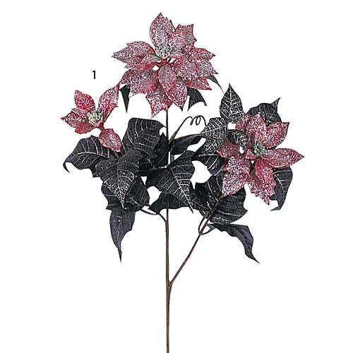 60cm シャイニーミニポインセチア(3) [ONSFLSP6595] |人工観葉植物 アートフラワー 造花 フラワー フェイク 装飾 飾付 デコレーション 飾り イベント パーティー フラワーアレンジメント インテリア 店舗装飾 ポインセチア ディスプレイ 室内装飾 飾り付け 冬 クリスマス