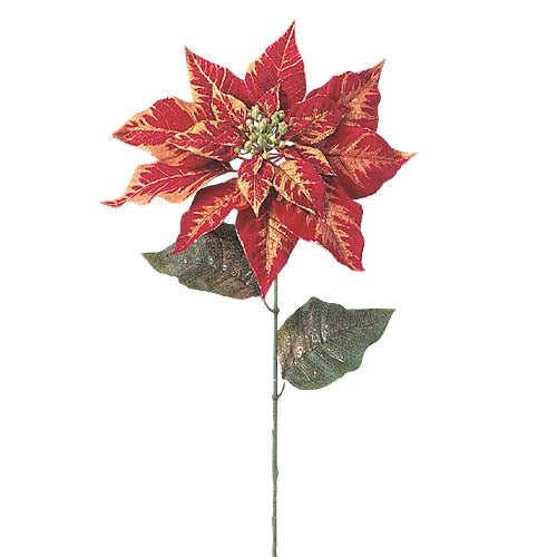75cm ビッグゴールドブラッシュポインセチア [ONSFLSP6757] |人工観葉植物 アートフラワー 造花 フェイク 装飾 飾付 デコレーション 飾り イベント パーティー フラワーアレンジメント インテリア 店舗装飾 ポインセチア ディスプレイ 室内装飾 飾り付け 冬 クリスマス