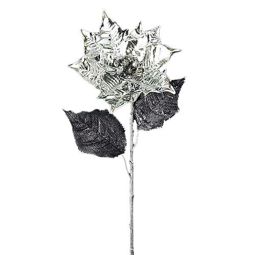 65cm エリートポインセチア[ONSFLSP6805] |造花 フェイク 人工観葉植物 クリスマス 装飾 デコレーション ガーランド オーナメント 飾り イベント パーティー フラワーアレンジメント シルバー 店舗装飾 ポインセチア 室内装飾 クリスマスツリー飾り 飾り付け Christmas
