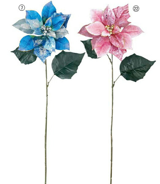 70cm ベルベットジュエルスパンコールポインセチア [ONSFLSP6806] |人工観葉植物 アートフラワー 造花 フェイク 装飾 飾付 デコレーション 飾り イベント パーティー フラワーアレンジメント インテリア 店舗装飾 ポインセチア ディスプレイ 室内装飾 飾り付け 冬 クリスマス