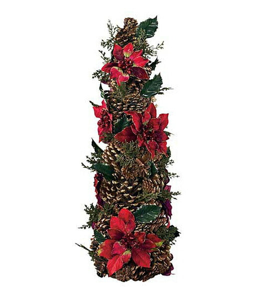 60cm コロニアルポインセチアコーン [ONSDICO6994] 送料無料 |造花 フェイク グリーン 人工観葉植物 クリスマス 装飾 デコレーション ガーランド オーナメント 飾り イベント パーティー フラワーアレンジメント 店舗装飾 ポインセチア 室内装飾 飾り付け Christmas
