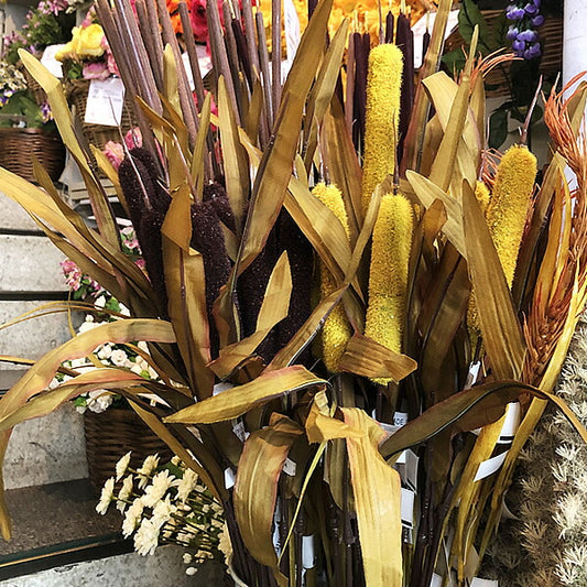 75cm ガマスプレイ [ONSLESP5852] |人工観葉植物 アートフラワー 造花 フラワー フェイクグリーン 資材 装飾 飾付 デコレーション 飾り イベント パーティー フラワーアレンジメント 花材 インテリア 店舗装飾 ディスプレイ 室内装飾 飾り付け 秋 ガマ スプレイ
