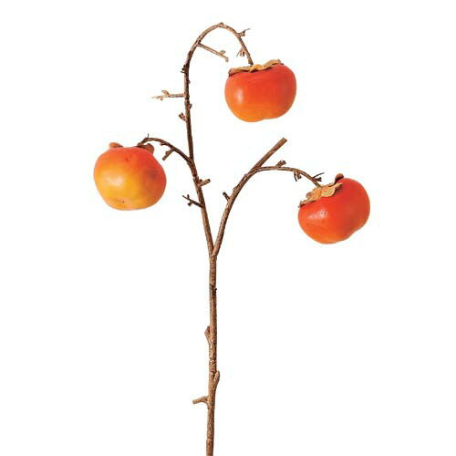 75cm カキスプレイ [ONSLESP5883] |人工観葉植物 アートフラワー 造花 フェイクグリーン 食品サンプル 資材 装飾 飾付 デコレーション 飾り イベント パーティー フラワーアレンジメント 花材 インテリア 店舗装飾 ディスプレイ 室内装飾 飾り付け 秋 カキ スプレイ 柿