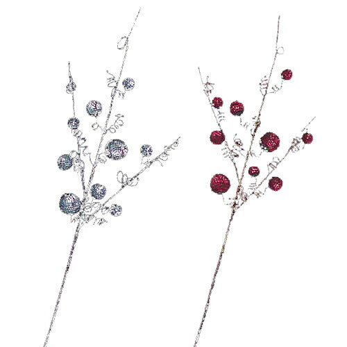 75cm スパンコールボールスプレイ [ONSLESP6556] |造花 フェイク 人工観葉植物 クリスマス 装飾 デコレーション ガーランド オーナメント 飾り イベント パーティー フラワーアレンジメント 花 枝 葉 ピック スプレイ 店舗装飾 ボール 室内装飾 飾り付け Christmas