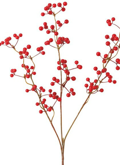60cm レッドベリースプレイ(135)[ONSLESP6843]|人工観葉植物 アートフラワー 造花 フラワー フェイクグリーン 資材 装飾 飾付 デコレーション 飾り イベント パーティー フラワーアレンジメント 花材 インテリア 店舗装飾 ディスプレイ 室内装飾 飾り付け 実 ベリー スプレイ