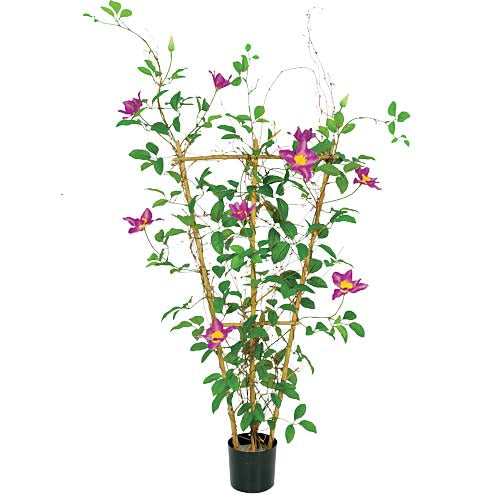 90cm クレマチスバイン(フェンス仕立て)  [ONSLETR3664] 光触媒スプレープレゼント 送料無料 |造花 人工観葉植物 アーティフィシャルフラワー フェイクグリーン 植木 装飾 飾付 イベント 店舗装飾 ディスプレイ 飾り付け インテリア おしゃれ クレマチス 大型ツリー