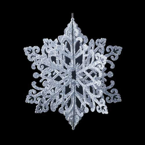 30cmシャイニーシルバースノーフレーク(立体) [ONSDISN6978] クリスマスデコレーション スノーフレークオーナメント クリスマス装飾品 イベント用品  パーティーグッズ クリスマスイルミネーション クリスマスツリー