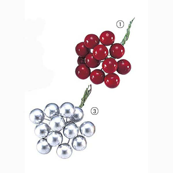 15mm ベリー(ワイヤー付き) 24本入り[ONSPABE6669]｜クリスマス 装飾 飾付 ディスプレイ イベント クリスマスツリー飾り オーナメント クリスマス飾り パーティー デコレーション 室内装飾 店舗装飾 飾り付け Christmas 造花 フェイクフルーツ 食品サンプル