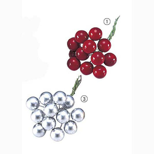 15mm ベリー(ワイヤー付き) 24本入り[ONSPABE6669]｜クリスマス 装飾 飾付 ディスプレイ イベント クリスマスツリー飾り オーナメント クリスマス飾り パーティー デコレーション 室内装飾 店舗装飾 飾り付け Christmas 造花 フェイクフルーツ 食品サンプル