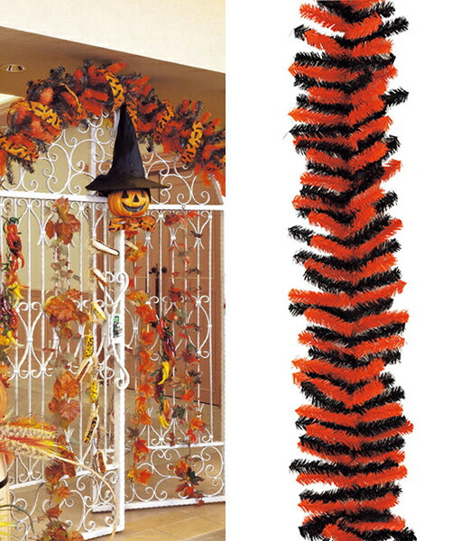 30cm幅 ハロウィンノーブルファーガーランド [ONSPAGA5966] |人工観葉植物 造花 フェイク グリーン 装飾 飾付 小物 雑貨 資材 デコレーション 飾り イベント用品 パーティー フラワーアレンジメント インテリア 店舗装飾 ディスプレイ 飾り付け 置物 ハロウィン ガーランド
