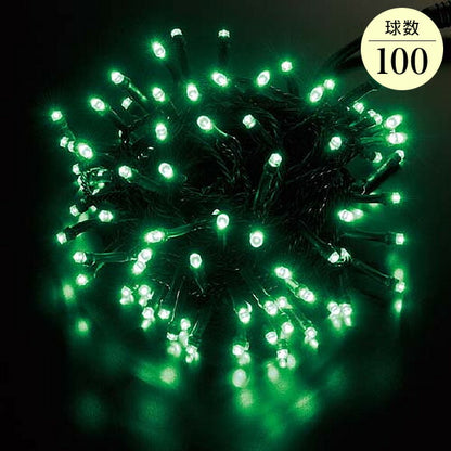 全長1000cm 耐水 100球 広角型ネオLEDグリーンライト/ブラックコード(常点灯) [ONSPALI61097] 送料無料 |クリスマス イルミネーション ライト 照明 LED クリスマス装飾 装飾 デコレーション オーナメント 飾り 店舗装飾 イベント 飾り付け 電飾 Christmas