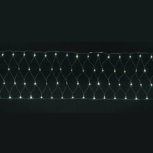 全高50×幅500cm 耐水 200球 広角型LEDホワイトレクタンギュラーネットライト/ブラックコード(パワーコード、コネクター付き) [ONSPALI61228] 送料無料 |クリスマス イルミネーション ライト 照明 LED 装飾 飾付 イベント クリスマスツリー飾り オーナメント クリスマス装飾
