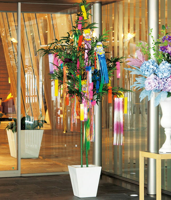 全長20～50cm 短冊20cm 吹流し50cm 七夕笹飾り(1)(8個入り) [ONSDISK2001] |人工観葉植物 造花 フェイク 装飾 飾付 小物 雑貨 資材 デコレーション 飾り イベント パーティー ガーデニング インテリア 店舗装飾 ディスプレイ 飾り付け 季節装飾 夏 七夕 七夕飾り 笹飾り