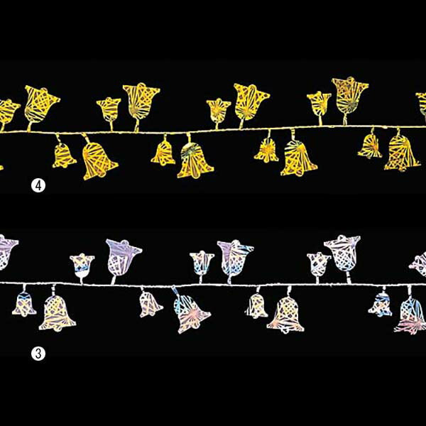 270cm ホログラムベルガーランド(ワイヤー入り) [ONSTGBL6019]｜クリスマス 装飾 飾付 ディスプレイ イベント クリスマスツリー飾り オーナメント クリスマス飾り パーティー デコレーション 室内装飾 店舗装飾 飾り付け Christmas ベル 鈴 ガーランド