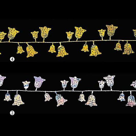 270cm ホログラムベルガーランド(ワイヤー入り) [ONSTGBL6019]｜クリスマス 装飾 飾付 ディスプレイ イベント クリスマスツリー飾り オーナメント クリスマス飾り パーティー デコレーション 室内装飾 店舗装飾 飾り付け Christmas ベル 鈴 ガーランド